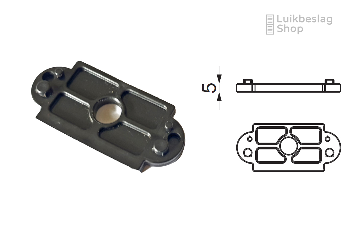 vulplaatje voor de comfort sluiting